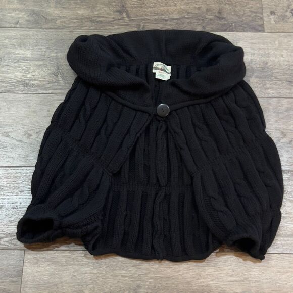 Aran Crafts 3D Cable Knite Cardigan Sweater 100% Charcoal Merino Wool Ireland - Picture 1 of 8